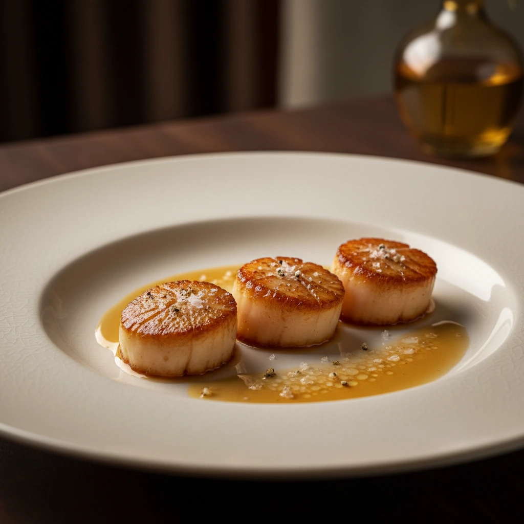 Saint-Jacques snackées au beurre et poivre blanc de Kampot Description SEO  Découvrez des Saint-Jacques snackées au beurre et poivre blanc de Kampot, une recette courte, élégante et raffinée. Le poivre blanc apporte finesse, longueur et subtilité à cette entrée premium. Mots-clés  Saint-Jacques poivre blanc, recette Saint-Jacques poivre de Kampot, poivre blanc de Kampot recette, recette raffinée Saint-Jacques, entrée gastronomique poivre de Kampot