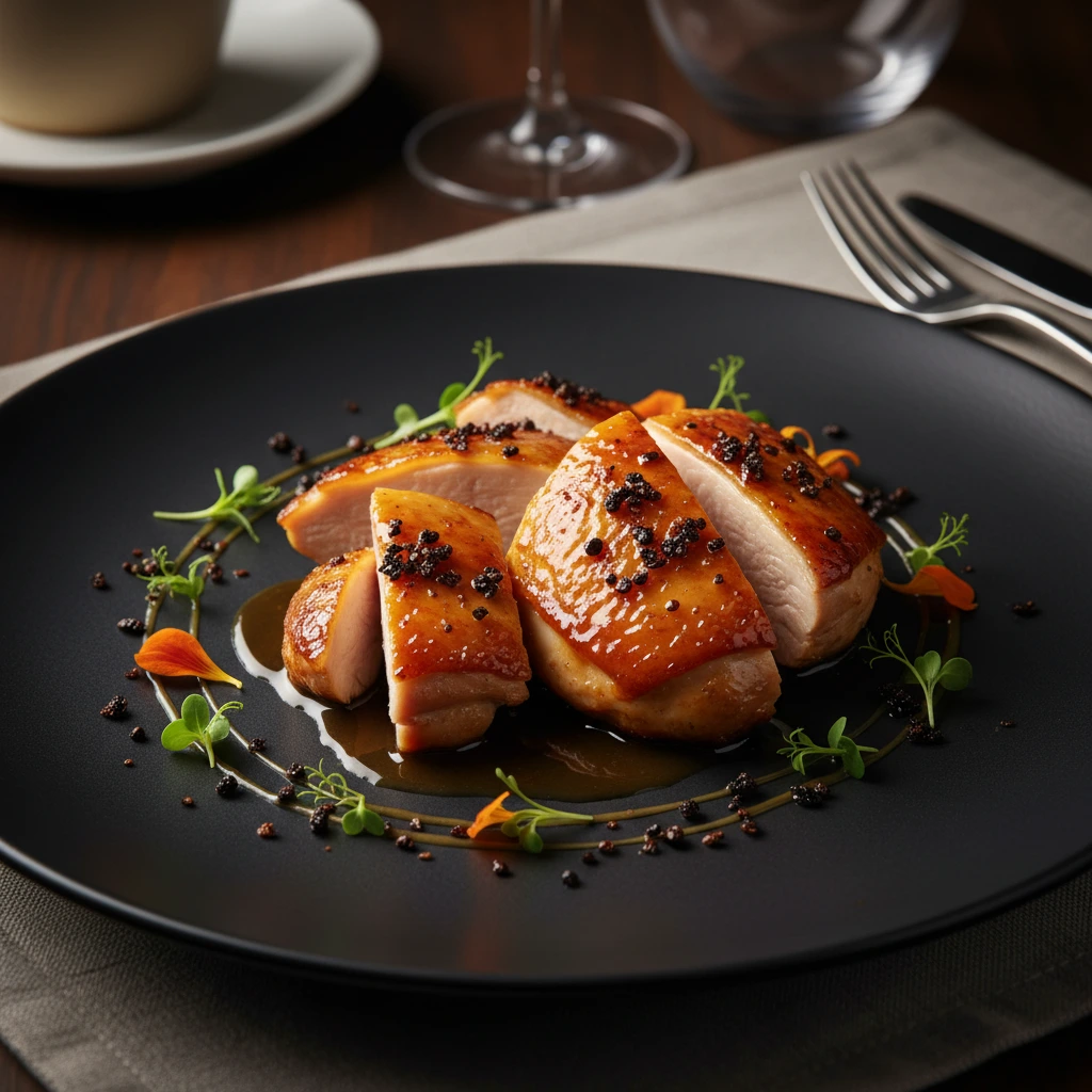 Poulet rôti au miel et poivre noir de Kampot Description SEO  Découvrez une recette de poulet rôti au miel et poivre noir de Kampot, généreuse, parfumée et facile à réaliser. Une idée gourmande où la douceur du miel rencontre le caractère intense du poivre noir. Mots-clés  poulet rôti miel poivre noir, recette poulet poivre de Kampot, poulet rôti au miel, recette poivre noir de Kampot, recette poulet gourmand, recette facile poivre de Kampot