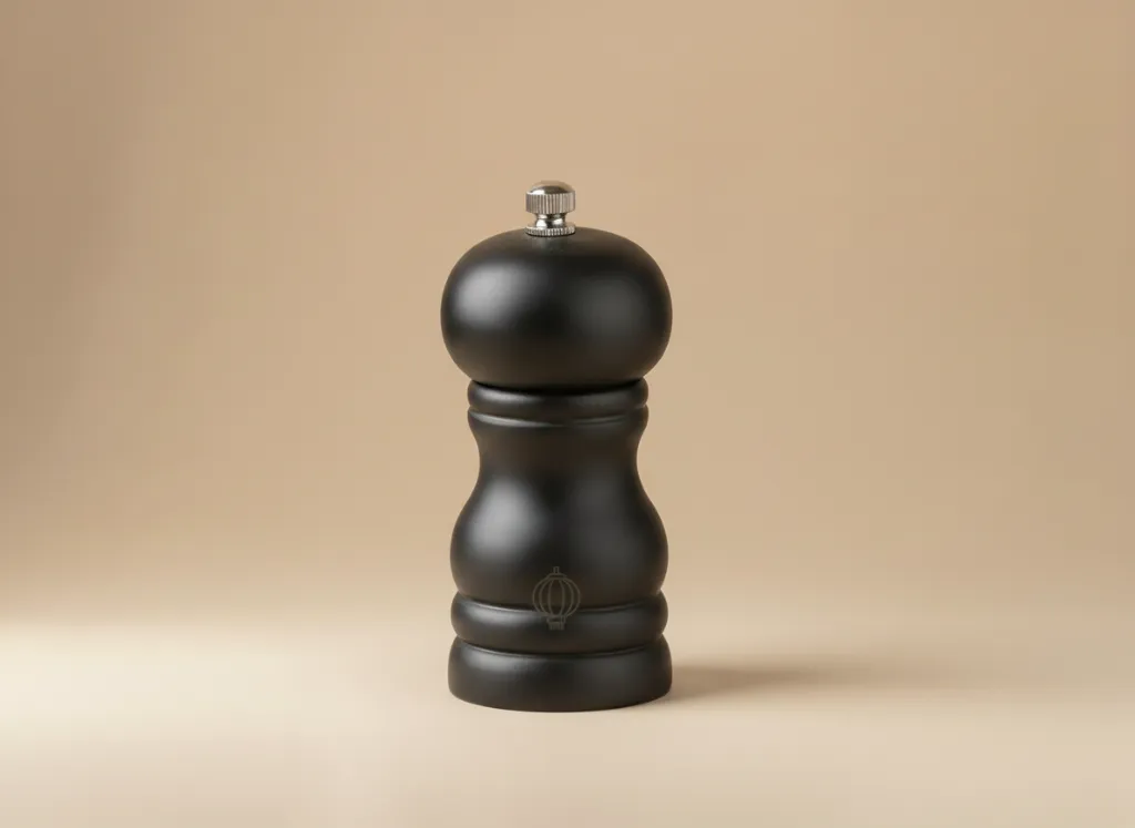 Moulin à poivre en bois noir – Inspiration d'Asie