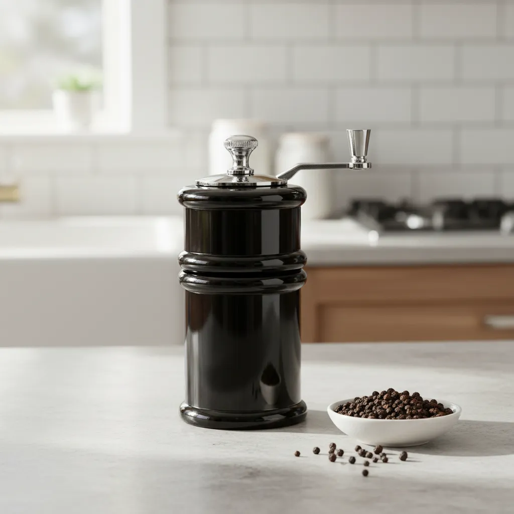 Moulin à poivre métal noir – Inspiration d'Asie