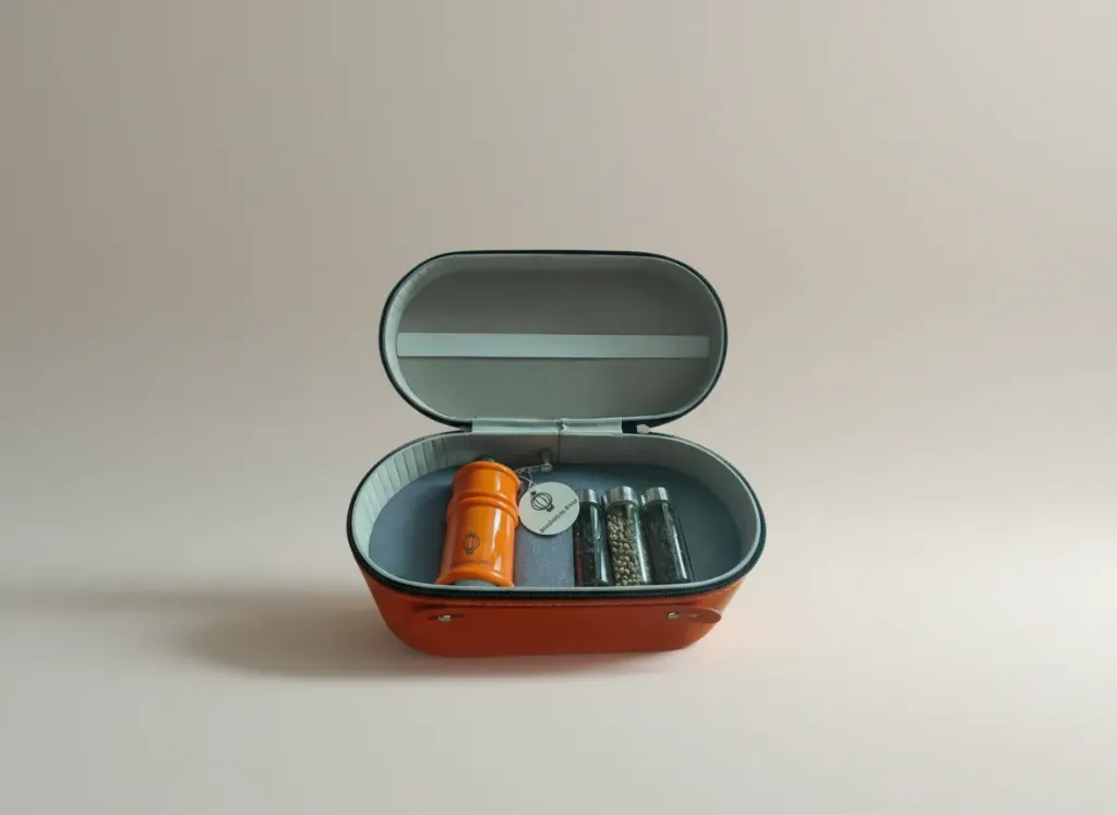 Coffret Best‑Seller Kampot 1 grinder métal premium + 3 tubes (20 g chacun)